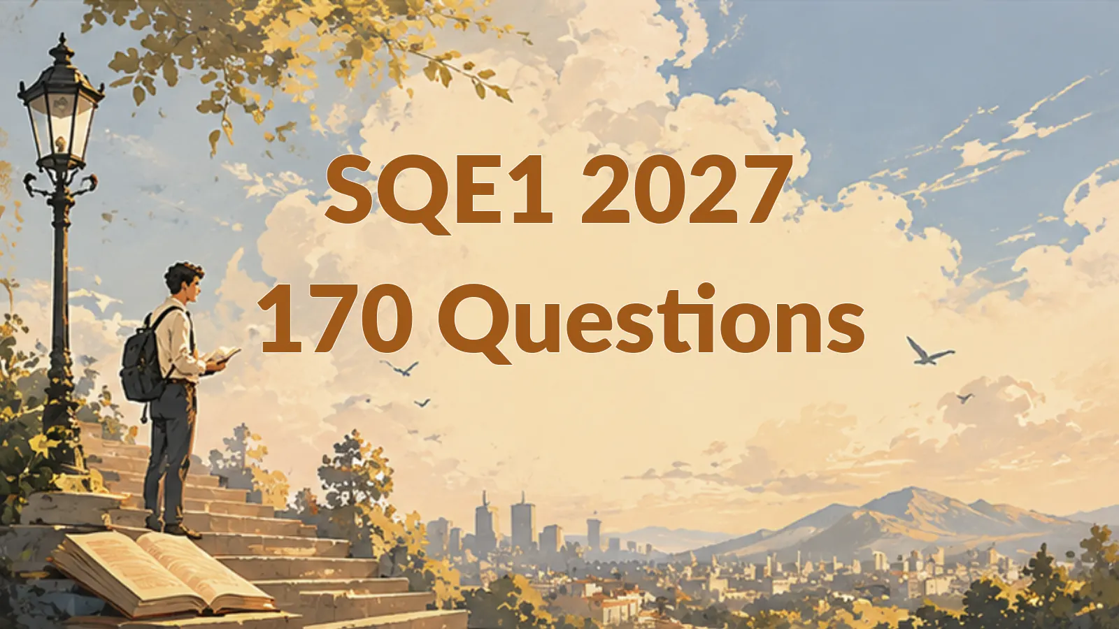 2027 年 1 月起的 SQE1：每份 FLK 170 道题，科目按场次分组